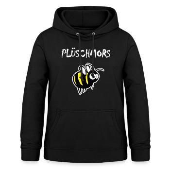 Plüschmors, Hummel, Plattdeutsch - Frauen Hoodie - Schwarz - Vorne - AI Model Female 172 light (172cm)