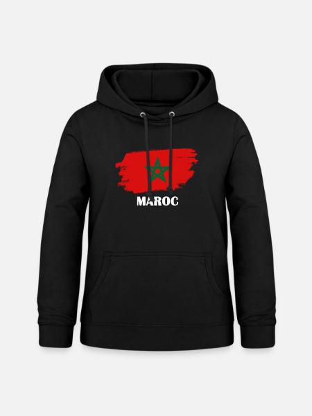 Flagge Marokkos - Frauen Hoodie - Schwarz