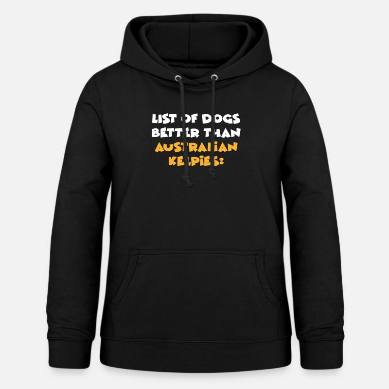 Kelpie australien - Sweat à capuche Femme - noir