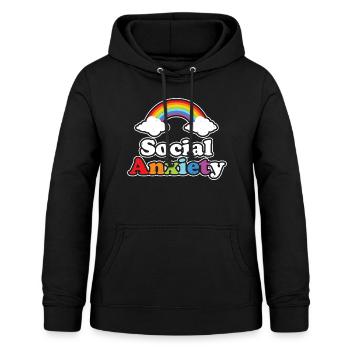 Social Anxiety Emo Clothes Aesthetic Soft Goth - Women's Hoodie - black - Front - AI Model Female 172 light (172cm)