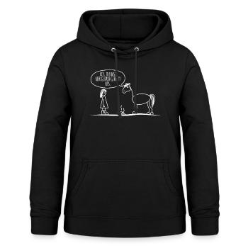 Pferd Geschenk Sport Dressur Hobby - Frauen Hoodie - Schwarz - Vorne - AI Model Female 172 light (172cm)