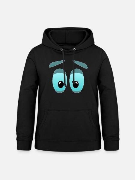 Die großen Augen - Frauen Hoodie - Schwarz