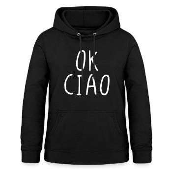 Ok Ciao - Frauen Hoodie - Schwarz - Vorne - AI Model Female 172 light (172cm)