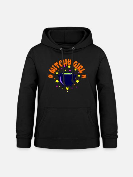 witchy girl - Frauen Hoodie - Schwarz