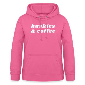 Huskies et caféine de café - Sweat à capuche Femme - rose - Devant - AI Model Female 172 light (172cm)