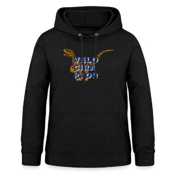 Dinosaurier Velociraptor prähistorisch Urzeit - Frauen Hoodie - Schwarz - Vorne - AI Model Female 172 light (172cm)