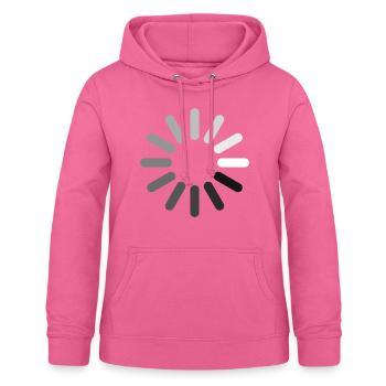 Loading Icon (Negative) - Women's Hoodie - pink - Front - AI Model Female 172 light (172cm)