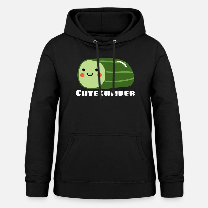 Mignon | Joli jeu de mots concombre - Sweat à capuche Femme - noir