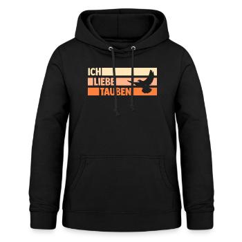 Taubenzüchter Brieftaube Tauben - Frauen Hoodie - Schwarz - Vorne - AI Model Female 172 light (172cm)