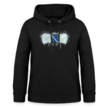 Bosnien in der Herzegowina Europa Sarajavo Flagge Mostar - Frauen Hoodie - Schwarz - Vorne - AI Model Female 172 light (172cm)