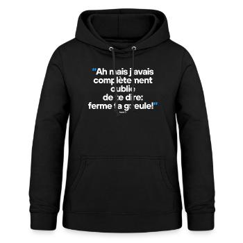 H - Citation célèbre de séries TV / films - Sweat à capuche Femme - noir - Devant - AI Model Female 172 light (172cm)