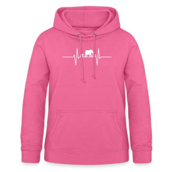 Herzschlag mit Elefanten - Frauen Hoodie - Pink - Vorne - AI Model Female 172 light (172cm)