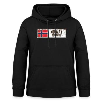 Stavanger, Norwegen - Frauen Hoodie - Schwarz - Vorne - AI Model Female 172 light (172cm)
