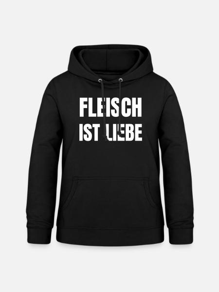 Fleisch ist Liebe - Frauen Hoodie - Schwarz