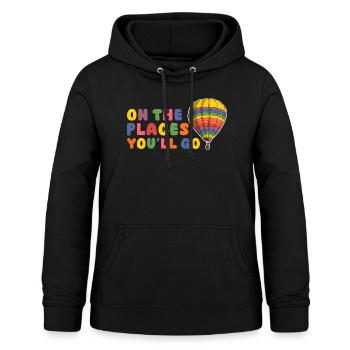 On The Places You'll Go Hot Air Ballooning - Women's Hoodie - black - Front - AI Model Female 172 light (172cm)