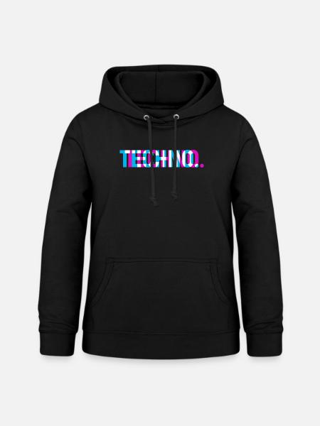 Techno - Frauen Hoodie - Schwarz