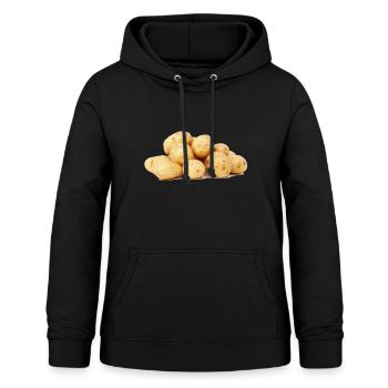 pommes de terre - Sweat à capuche Femme - noir - Devant - AI Model Female 172 light (172cm)