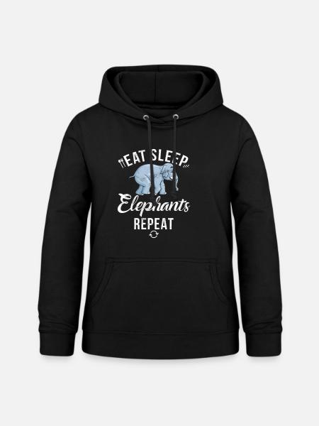 Elephant Lovers Gifts - Frauen Hoodie - Schwarz