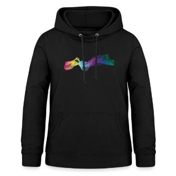 flots - Sweat à capuche Femme - noir - Devant - AI Model Female 172 light (172cm)