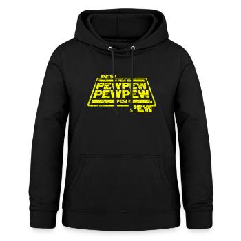 Pew Pew Pew - Frauen Hoodie - Schwarz - Vorne - AI Model Female 172 light (172cm)