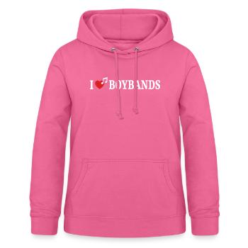 I Love Boybands Funny Fangirl Concert - Women's Hoodie - pink - Front - AI Model Female 172 light (172cm)