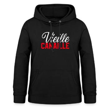 Vieille canaille - Sweat à capuche Femme - noir - Devant - AI Model Female 172 light (172cm)