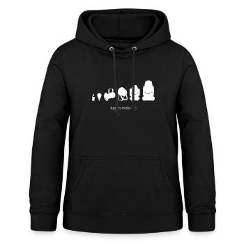 Evolution de la lumen - Sweat à capuche Femme - noir - Devant - AI Model Female 172 light (172cm)