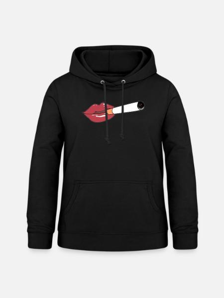 Raucher, Zigarette - Frauen Hoodie - Schwarz