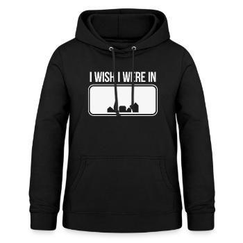 Dänemark Ortsschild individuell gestalten - Wish - Frauen Hoodie - Schwarz - Vorne - AI Model Female 172 light (172cm)