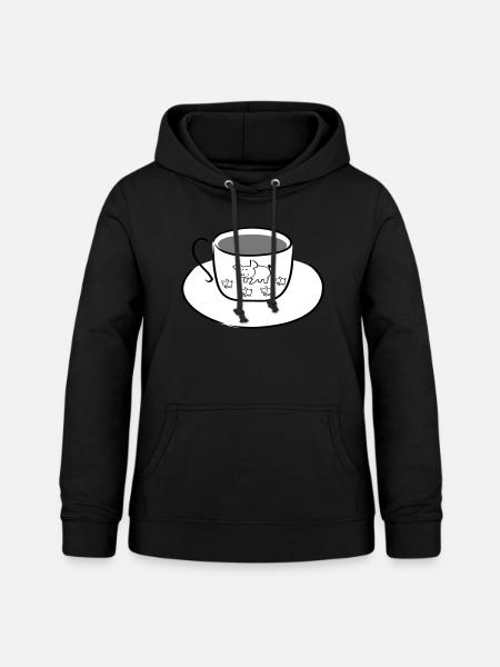 cup pig - Frauen Hoodie - Schwarz