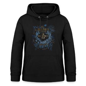 Harry Potter Carte du Maraudeur - Sweat à capuche Femme - noir - Devant - AI Model Female 172 light (172cm)
