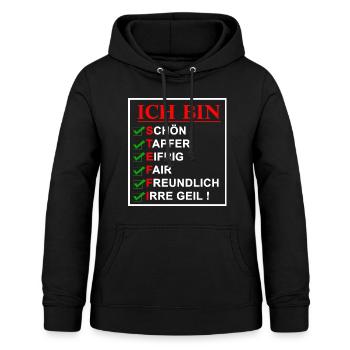 Namensshirt Steffi - Frauen Hoodie - Schwarz - Vorne - AI Model Female 172 light (172cm)