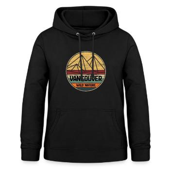 look vancouver canada retro usagé - Sweat à capuche Femme - noir - Devant - AI Model Female 172 light (172cm)