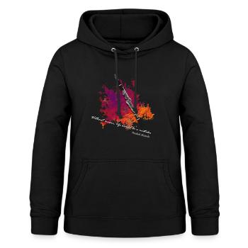 clarinette - Sweat à capuche Femme - noir - Devant - AI Model Female 172 light (172cm)
