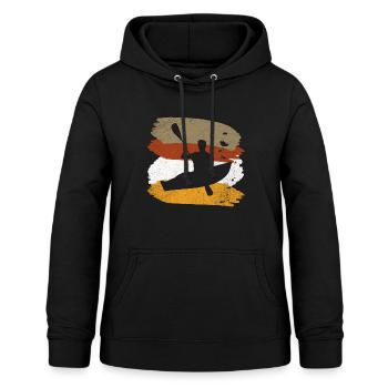 canoë - Sweat à capuche Femme - noir - Devant - AI Model Female 172 light (172cm)