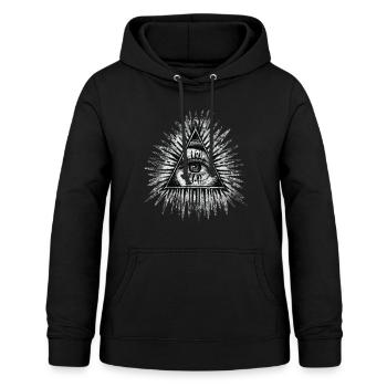 œil au beurre noir - Sweat à capuche Femme - noir - Devant - AI Model Female 172 light (172cm)