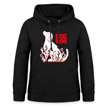 Chien maman - Sweat à capuche Femme - noir - Devant - AI Model Female 172 light (172cm)