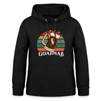 Goaßmaß Kirschgoiß Retro Vintage Bier - Frauen Hoodie - Schwarz - Vorne - AI Model Female 172 light (172cm)