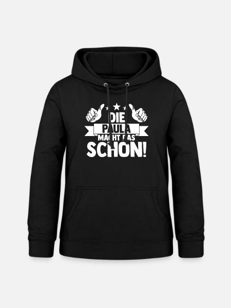 Name Paula - Frauen Hoodie - Schwarz