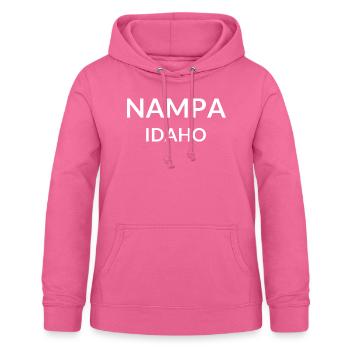 Nampa Idaho USA - Frauen Hoodie - Pink - Vorne - AI Model Female 172 light (172cm)