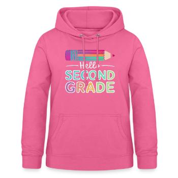 Hello Second Grade - Frauen Hoodie - Pink - Vorne - AI Model Female 172 light (172cm)