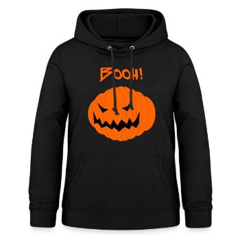 Citrouille Helloween - Sweat à capuche Femme - noir - Devant - AI Model Female 172 light (172cm)
