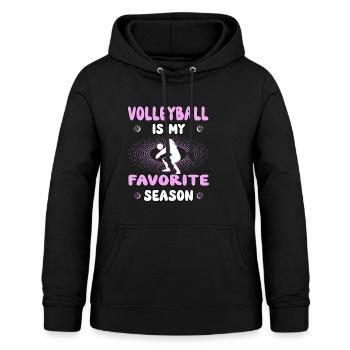 Volleyball is my favorite season female - Frauen Hoodie - Schwarz - Vorne - AI Model Female 172 light (172cm)