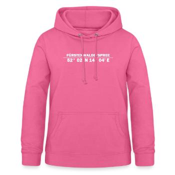 Coordonnées Fürstenwalde/Spree - Sweat à capuche Femme - rose - Devant - AI Model Female 172 light (172cm)