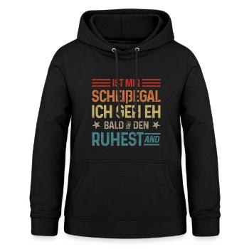 Scheißegal Ich geh eh bald in den Ruhestand - Frauen Hoodie - Schwarz - Vorne - AI Model Female 172 light (172cm)