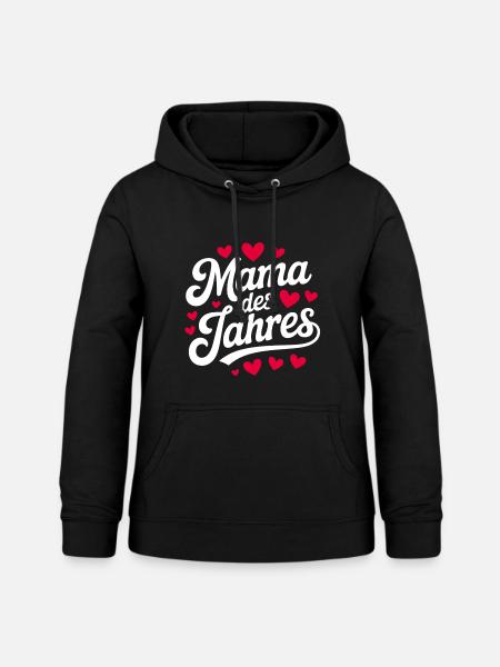 Mama des Jahres Herzdesign - Frauen Hoodie - Schwarz