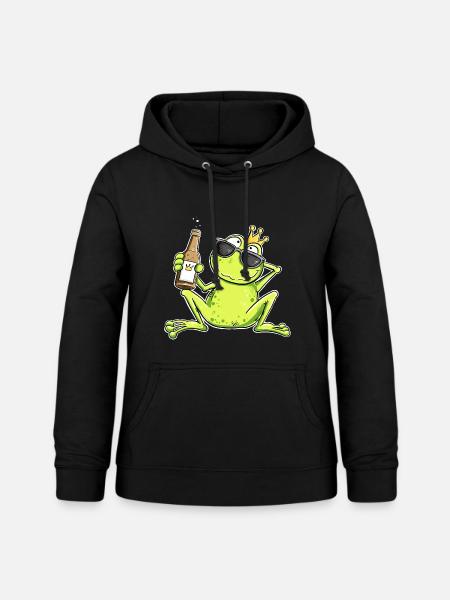 Lustiger Frosch Junggeselle | Single Geschenk - Frauen Hoodie - Schwarz