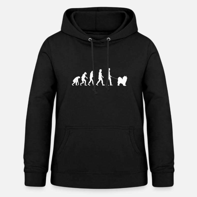 Samoyède Evolution Chien de traîneau Samoyède - Sweat à capuche Femme - noir