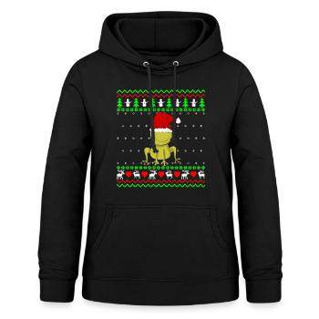 Süßer Frosch Kröte Ugly Weihnachten Geschenk - Frauen Hoodie - Schwarz - Vorne - AI Model Female 172 light (172cm)