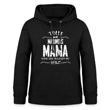 Malinois Hund Liebe Mama Herz Frauchen - Frauen Hoodie - Schwarz - Vorne - AI Model Female 172 light (172cm)